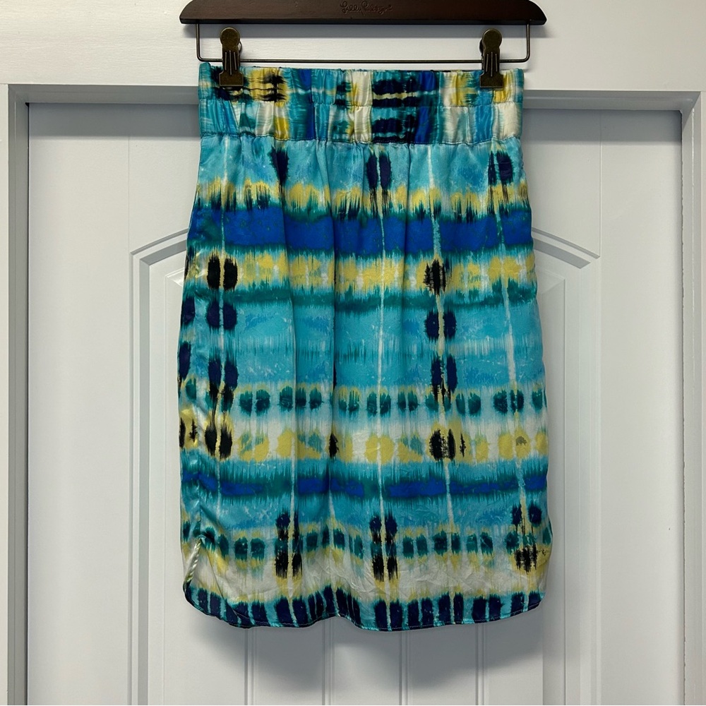 Banana Republic Silk Abstract Design Silk Skirt Size 0